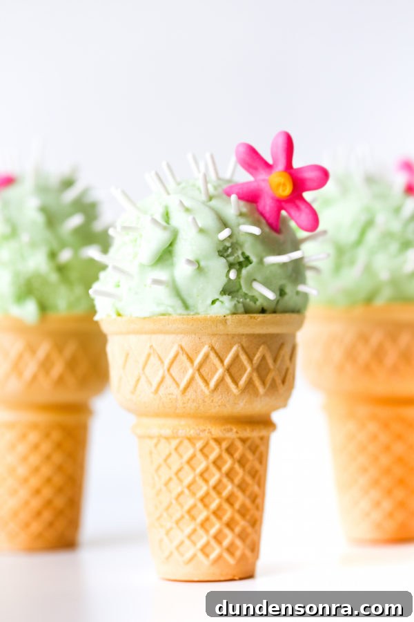 Cactus Ice Cream Cones: How to Make Unique Prickly Pear Cones 8 Cactus ice cream