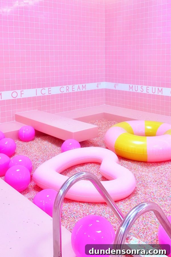 Inside the Museum of Ice Cream Los Angeles: What to See and Do 2 A pool full of sprinkles