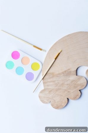 Wood board and paint