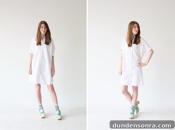A woman in a white dress