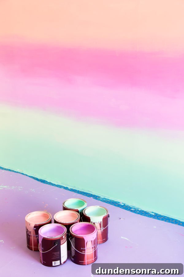 How to Create a Stunning Ombre Accent Wall with Paint Tips 12 Ombre wall