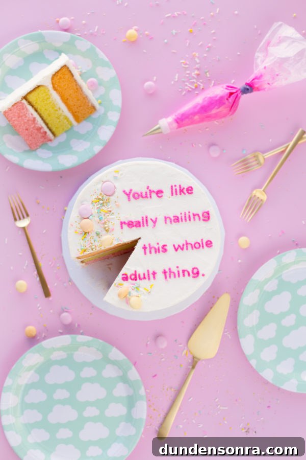 Cake with writing on it