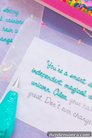 Frosted writing 