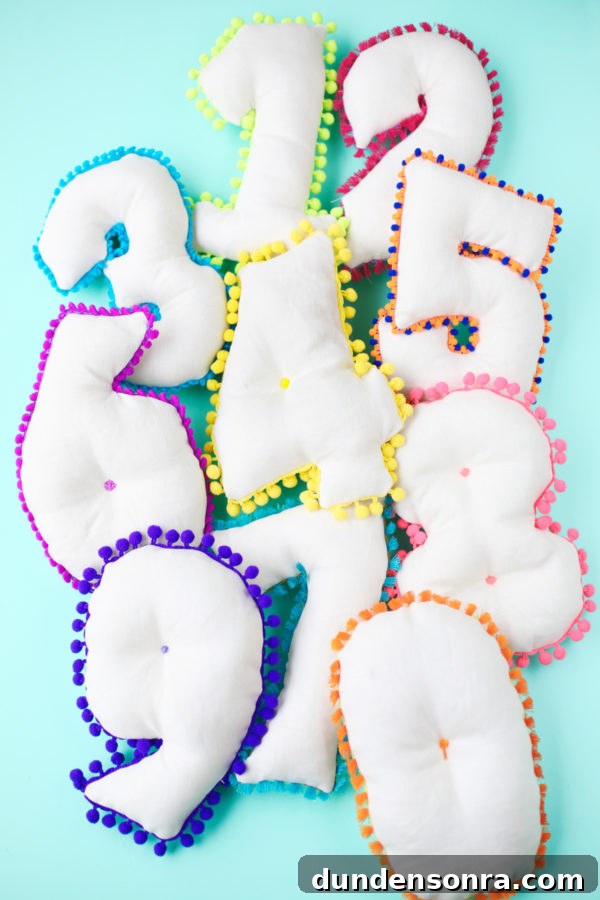 Number pillows