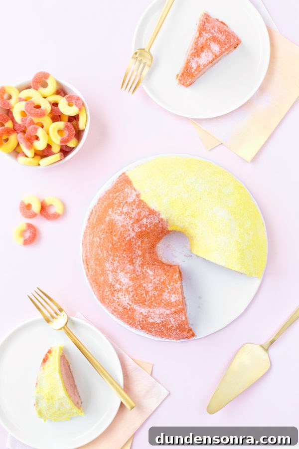 Peach ring cake