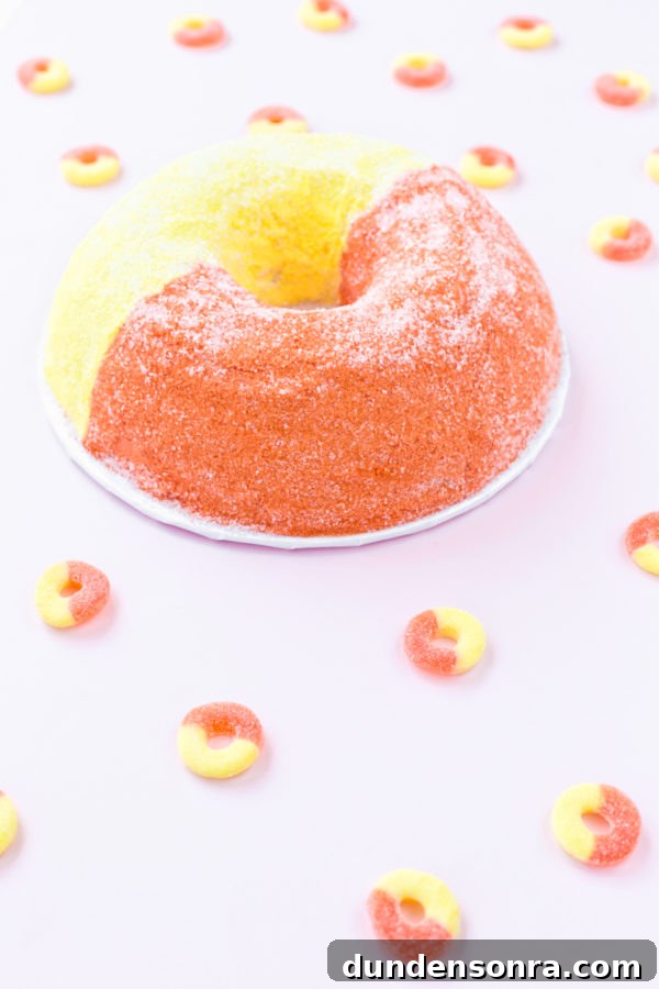 Peach ring cake