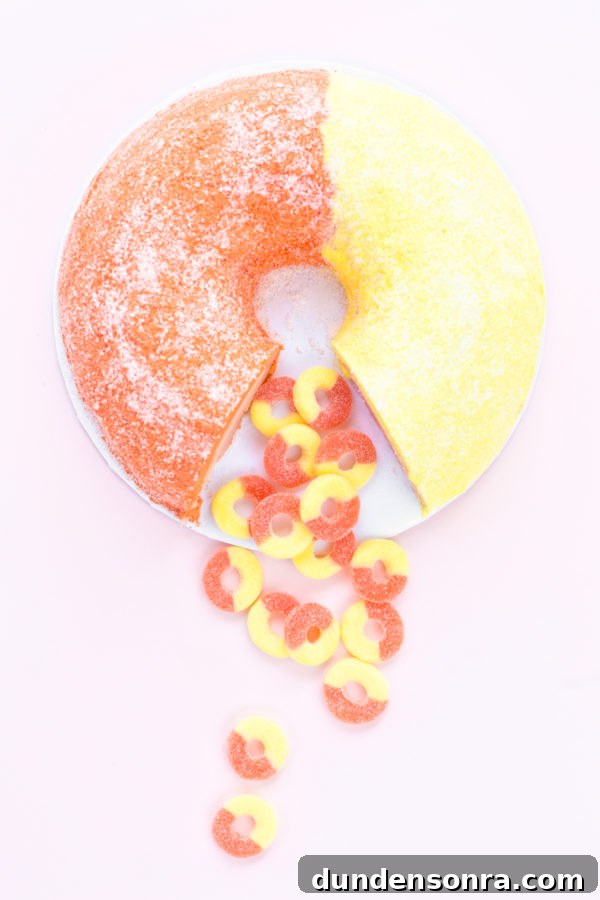 Peach ring cake