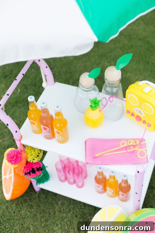 Fruity Summer Bar Cart Makeover: Bright DIY Ideas and Styling Tips 13 Summer bar cart