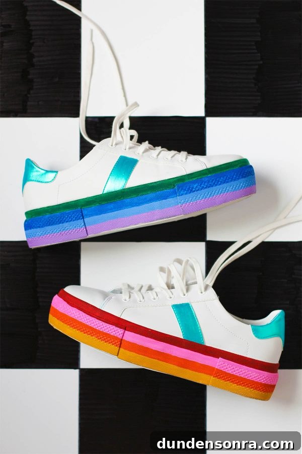 Rainbow sneakers 