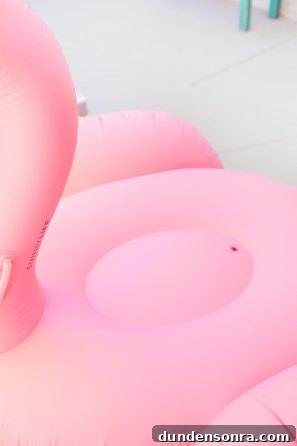 DIY Flamingo Cooler Float: Build a Fun Pool Drink Holder 5 Pink floatie