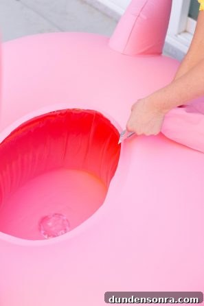 A pink floatie 
