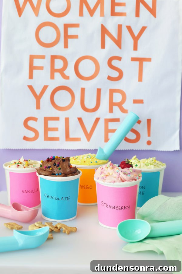 Colorful cups with snacks in them