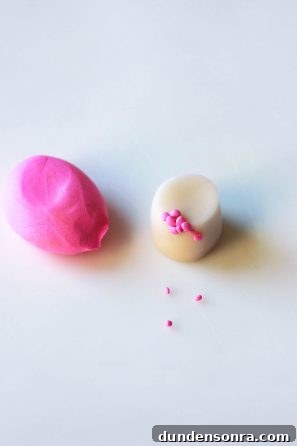 Pink and white dough