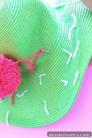 Green with white string