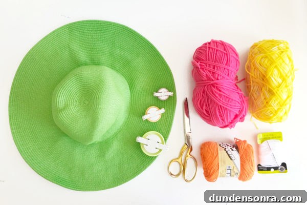 Cactus hat and yarn