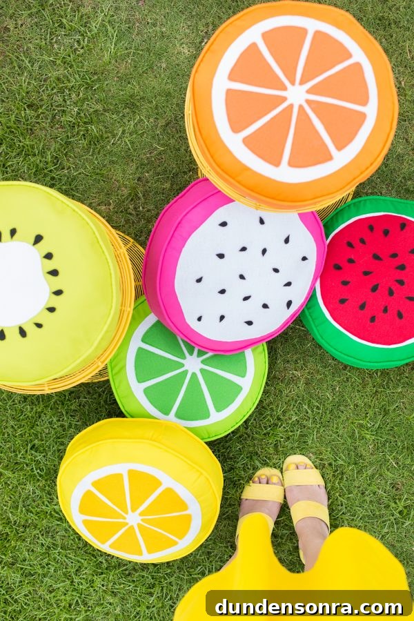 Make Your Own Fruit Slice Pillows: Simple Sewing Tutorial 19 Fruit pillow