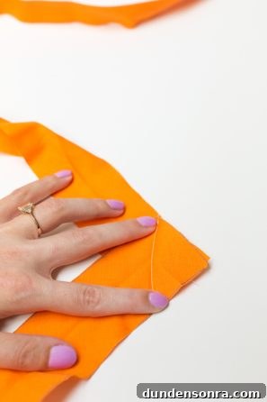 Make Your Own Fruit Slice Pillows: Simple Sewing Tutorial 9 Orange felt