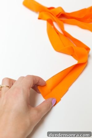 Make Your Own Fruit Slice Pillows: Simple Sewing Tutorial 10 Orange felt