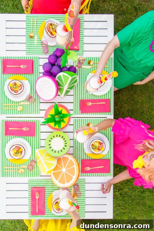Fruit dining set up