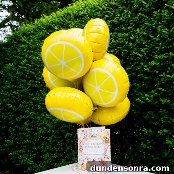 Cute Lemonade Stand Printables + Giveaway with Darcy Miller 8 Lemon balloons