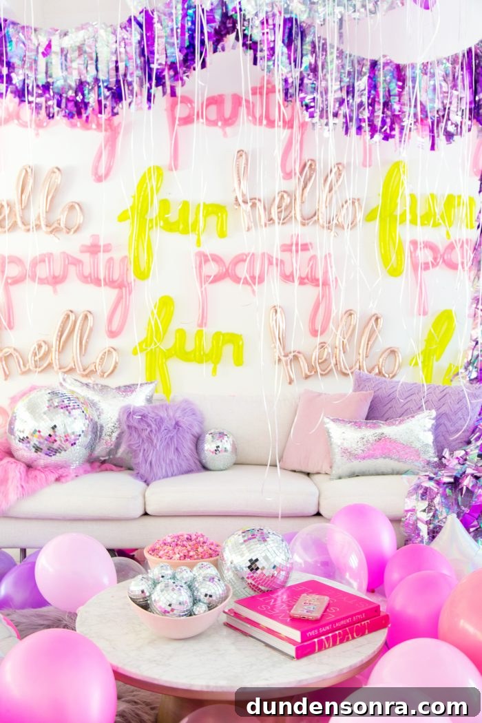 DIY Script Balloon Wall