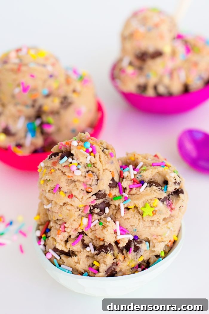 Edible Funfetti Chocolate Chip Cookie Dough