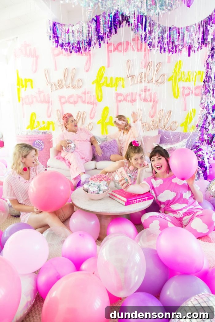 Holographic Neon Slumber Party