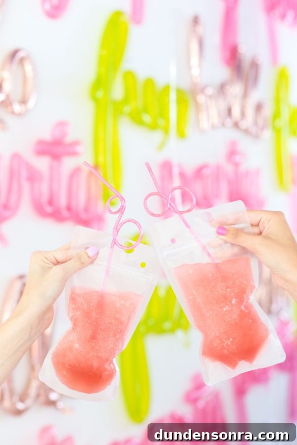 Frosé and straws