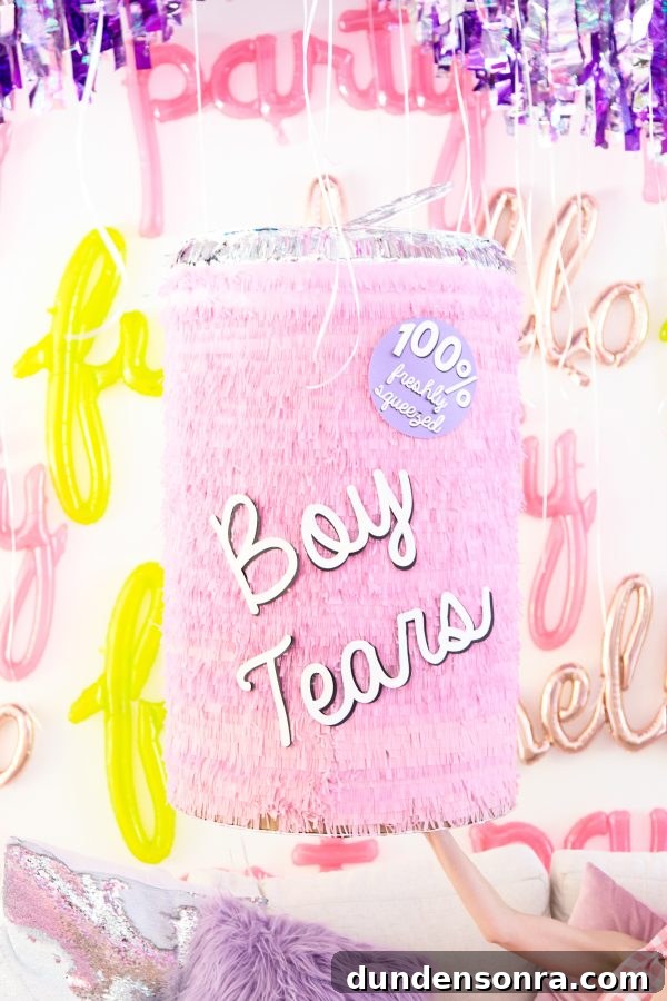 A pinata that says "boys tears"