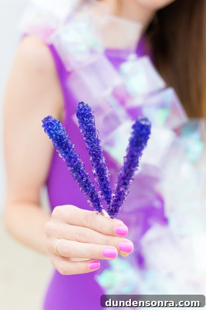 Homemade Rock Candy Costume Guide for Kids and Adults 10 Someone holding rock candy
