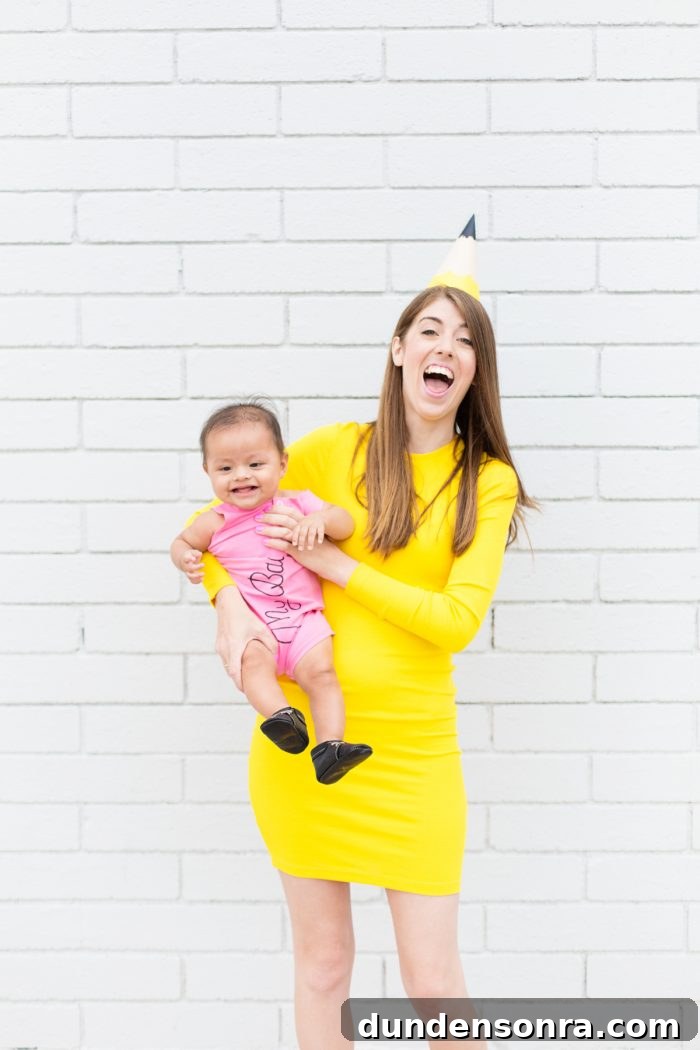DIY Pencil & Eraser Mommy and Me Costume
