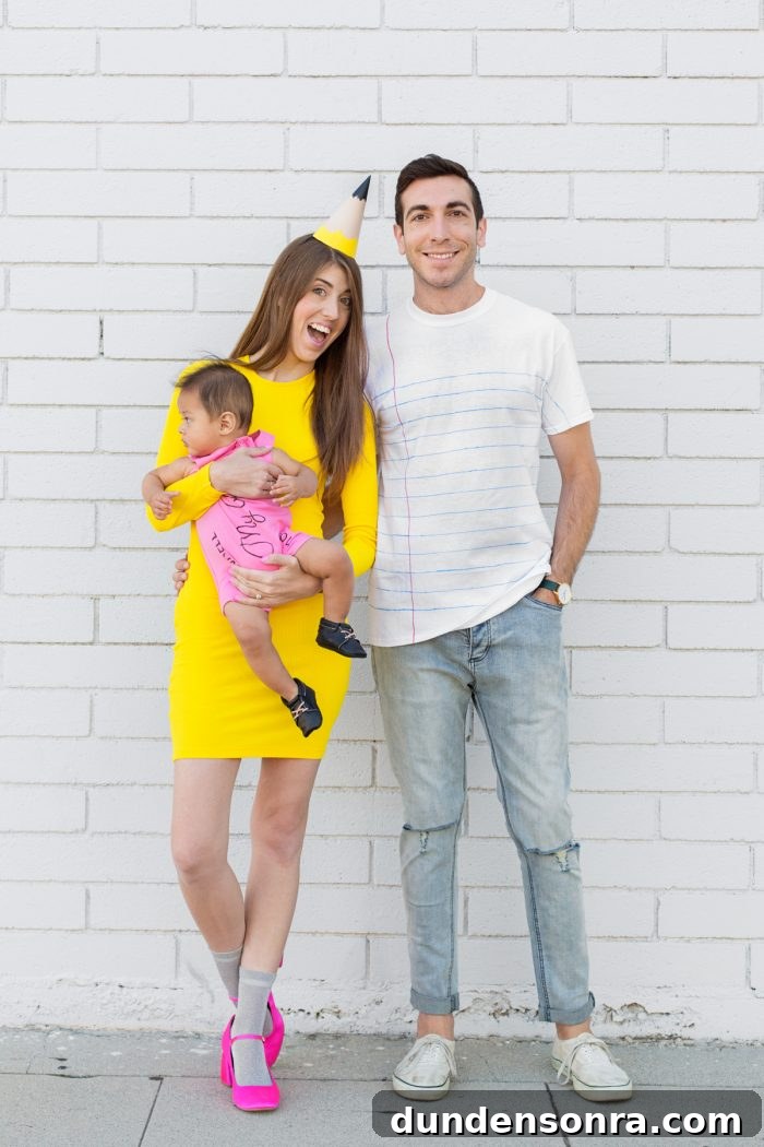 DIY School Supplies Family Costume