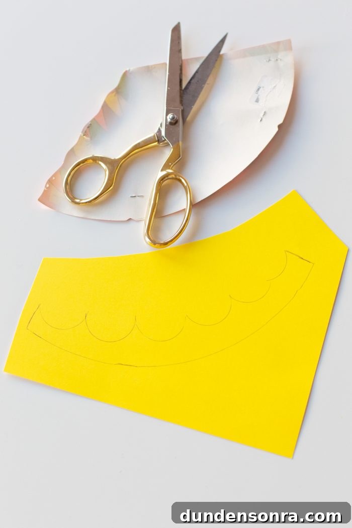 Paper about to be cut-out