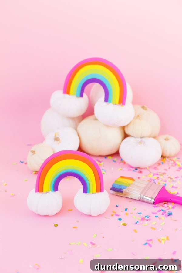 Rainbow pumpkins 