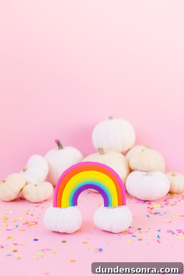 Rainbow pumpkins