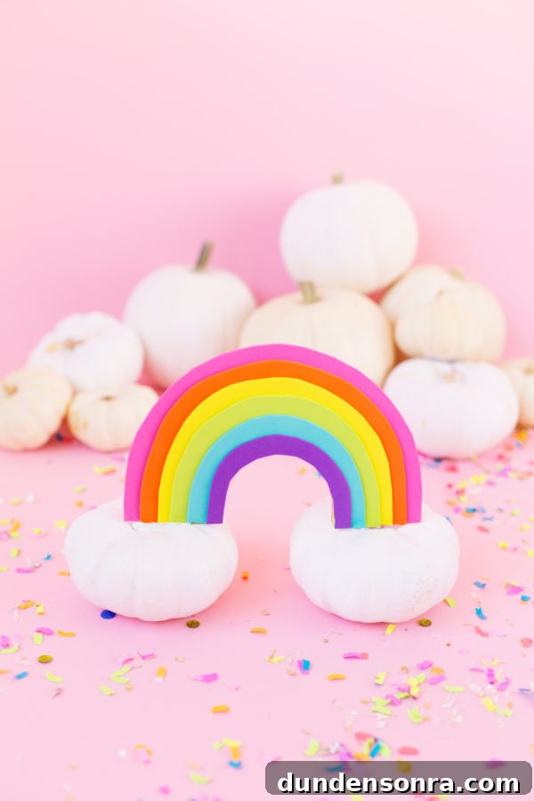 Rainbow pumpkins