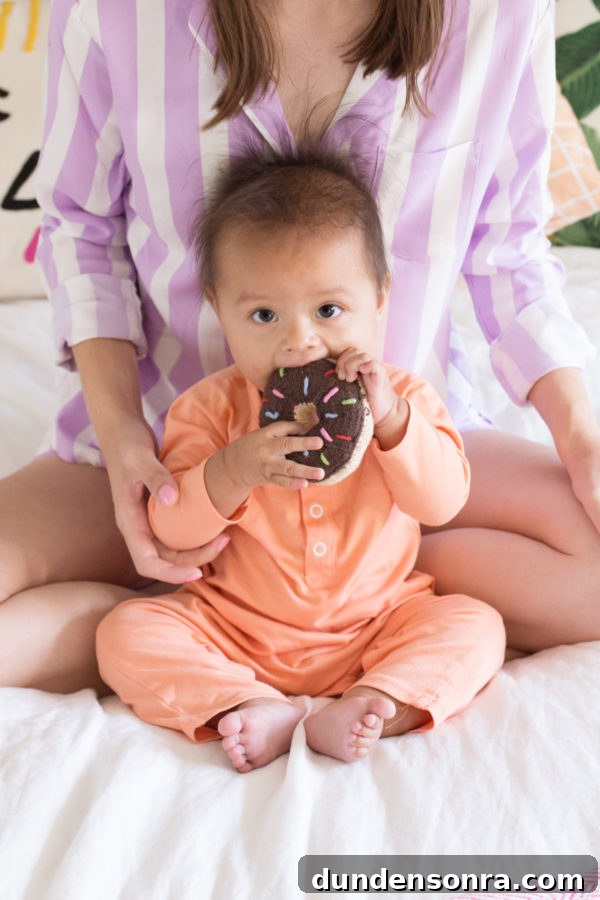 DIY Donut Button Pajamas and Our New Weekend Morning Routine 13 A little boy sitting on a bed