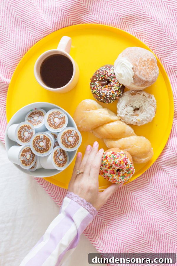 DIY Donut Button Pajamas and Our New Weekend Morning Routine 6 Food on a yellow tray