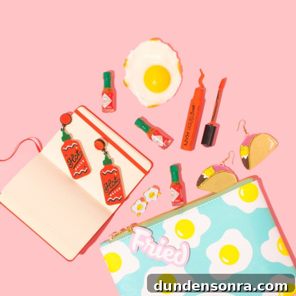 Egg clutch and sauce keychains