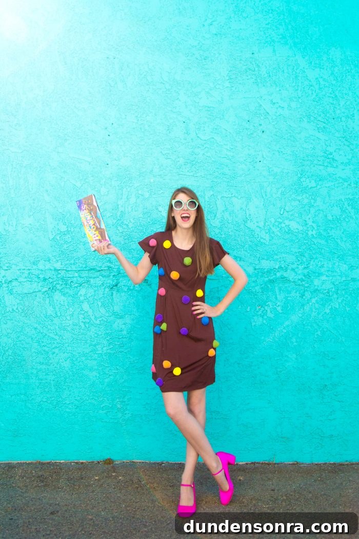 A woman dressed up as a cosmic brownie 