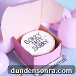 Cake that says sorry not sorry