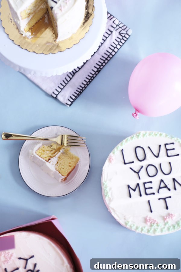 A cake and a balloon