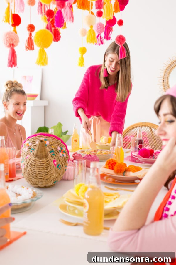 Thank You for Being a Friend: Pom-Pom Filled Friendsgiving Celebration 11 People sitting at a table