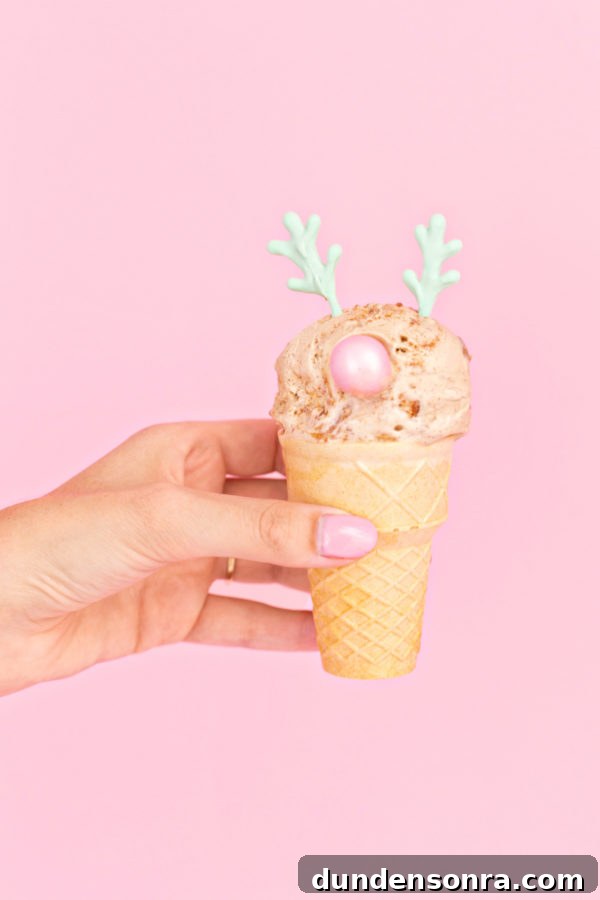 Reindeer Ice Cream Cone
