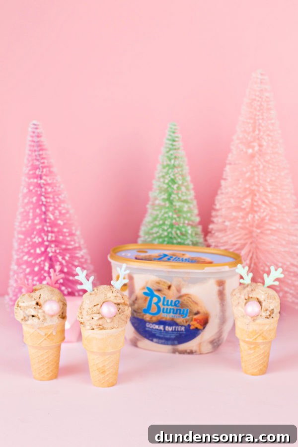 Reindeer Ice Cream Cones