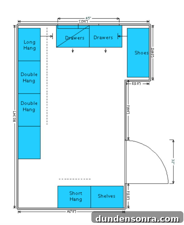 Master Closet Makeover: Progress Update and Future Plans 7 Master Closet Floor Plan