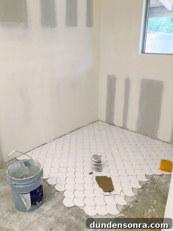 Master Closet Makeover: Progress Update and Future Plans 8 Tile and wall