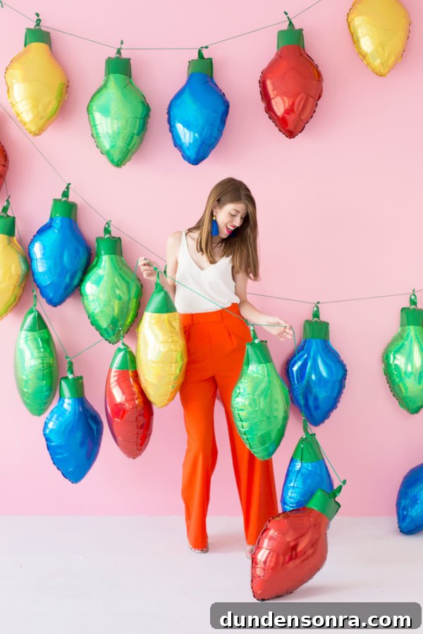 Holiday Balloons: New Festive Designs for Every Celebration 8 Giant Christmas Light Balloons