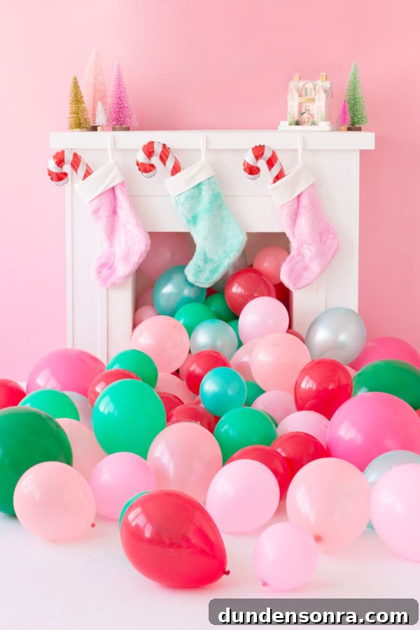 Holiday Balloons: New Festive Designs for Every Celebration 10 Holiday Balloon Fireplace