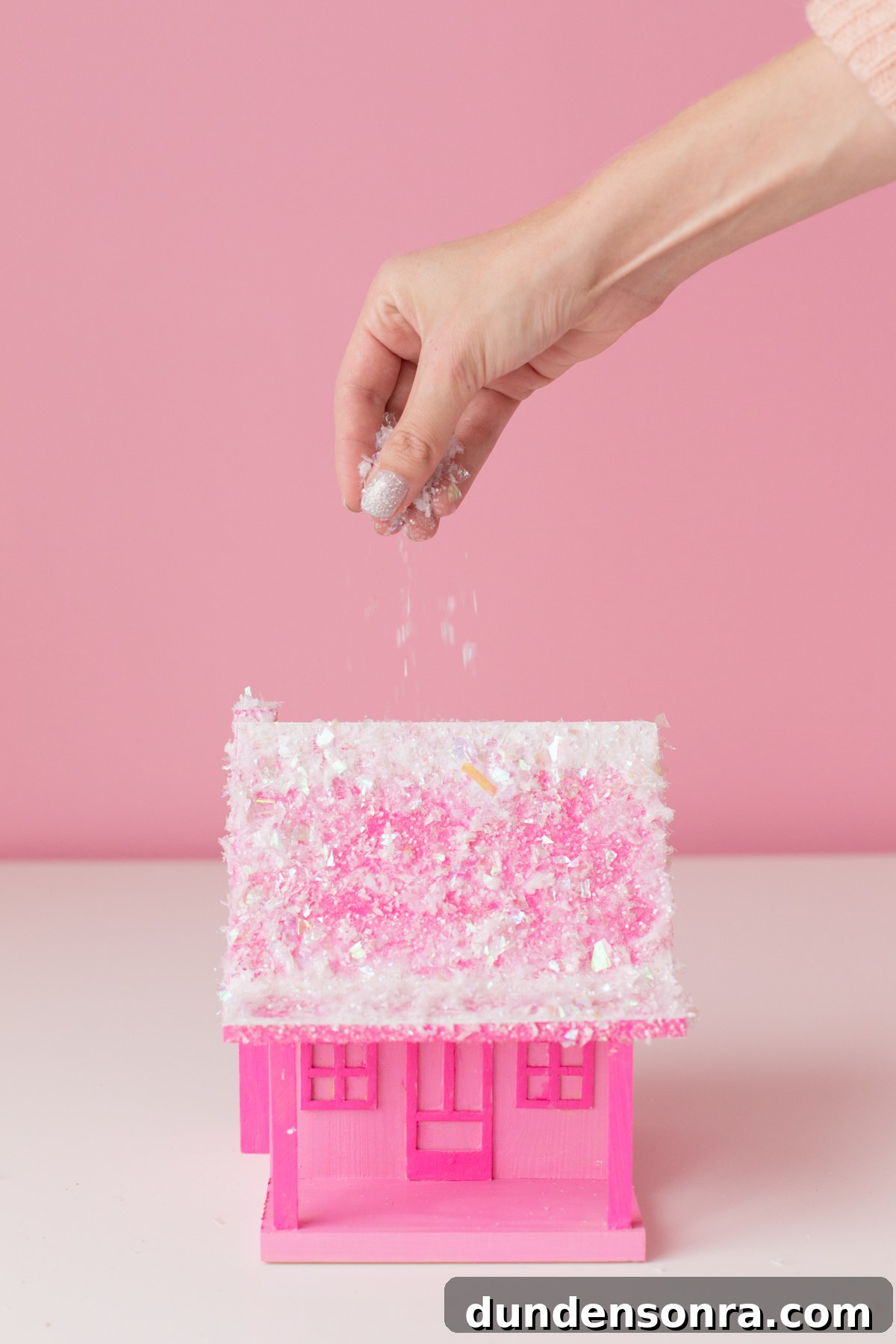 DIY Colorful Christmas Village